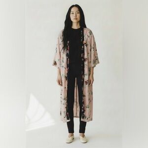 Floreat Pink Floral kimono by Anthropologie